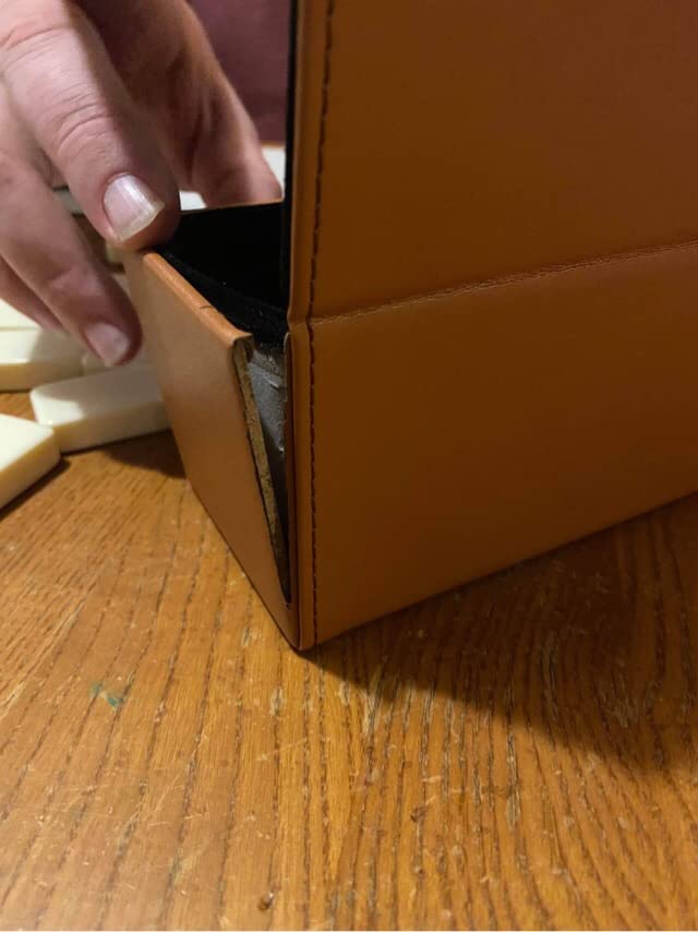 Alex Cramer Domino Set with Caramel Colored Leather Case - Professional Tournament Traveler - No Spinners Domino Set - 28 Indestructible Double Six Dominoes customer photo 2