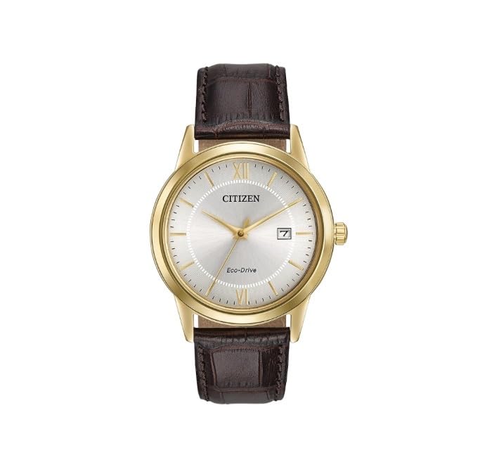 Citizen Men's Classic Eco-Drive Leather Strap Watch, 3-Hand Date customer photo 2