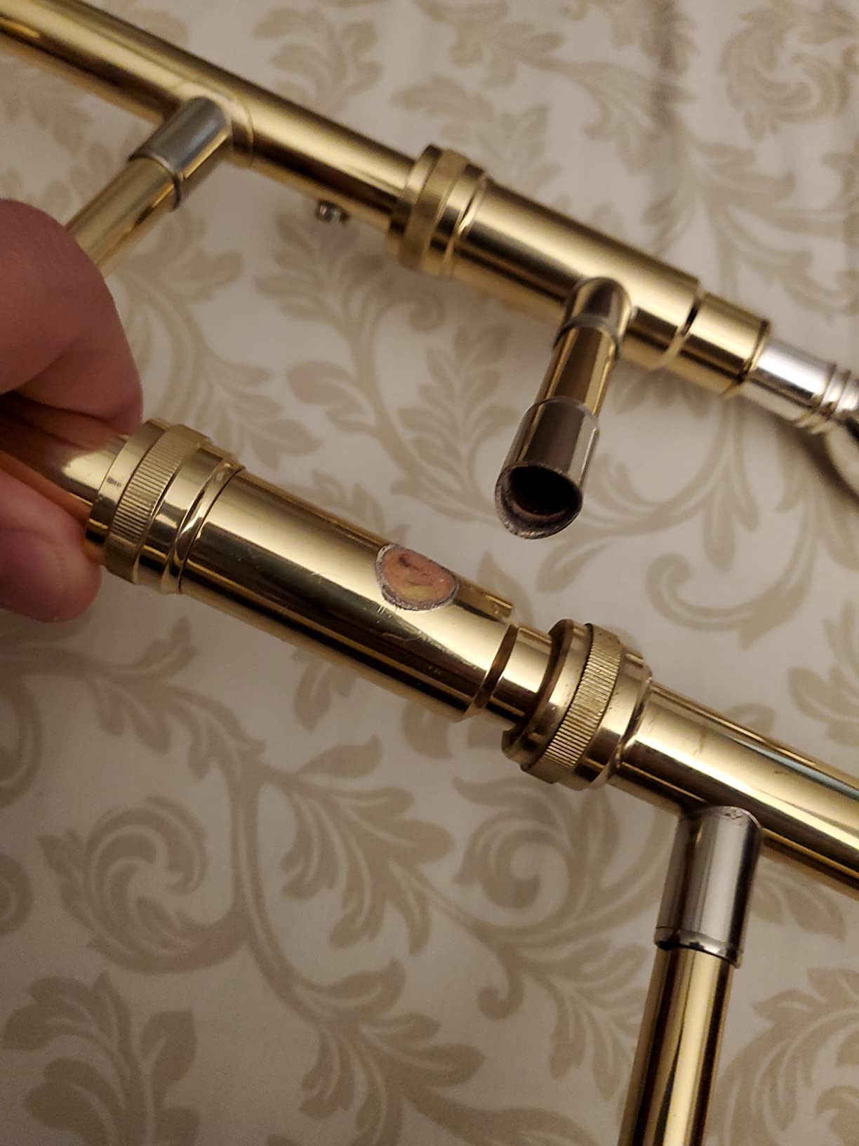 Glory GTD-2 B Flat Brass Trombone with Case & 12C Mouthpiece, Gold Finished, Tenor Trombone customer photo 2