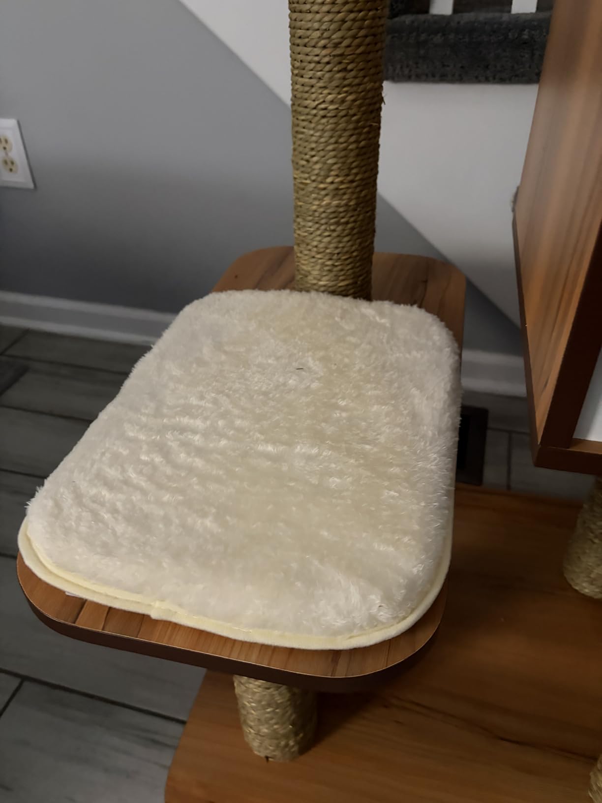 Vesper Cat Tree, High Base, Walnut - Modern Wooden Cat Tower with Scratching Posts customer photo 2