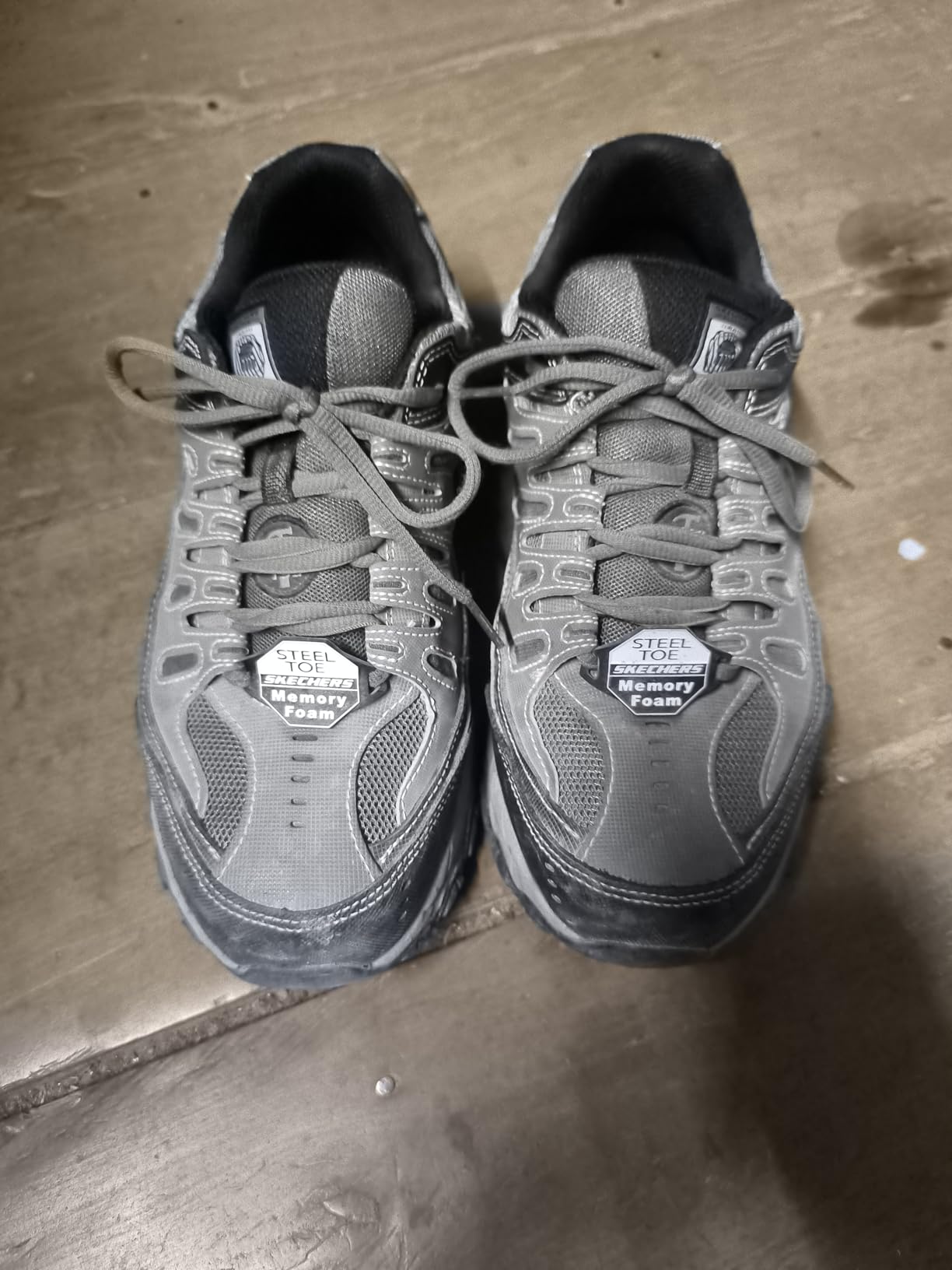 Skechers Men's Cankton Steel Toe Lace Up | Walking, Slip-ins, Max Cushioning, Glide-Step, Air-Cooled Goga Mat, Machine Washable customer photo 2