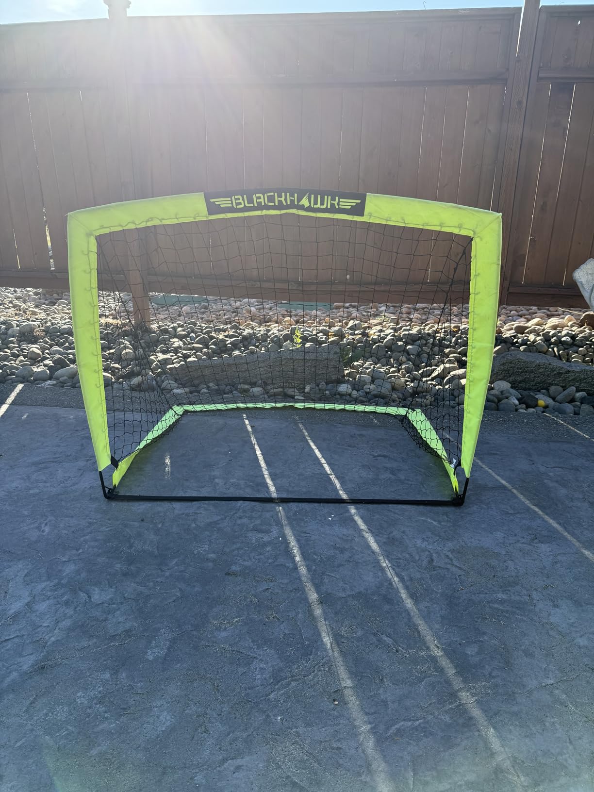 Franklin Sports Blackhawk Backyard Soccer Goal - Portable Pop Up Soccer Nets - Youth + Adult Folding Indoor + Outdoor Goals - Multiple Sizes + Colors customer photo 1