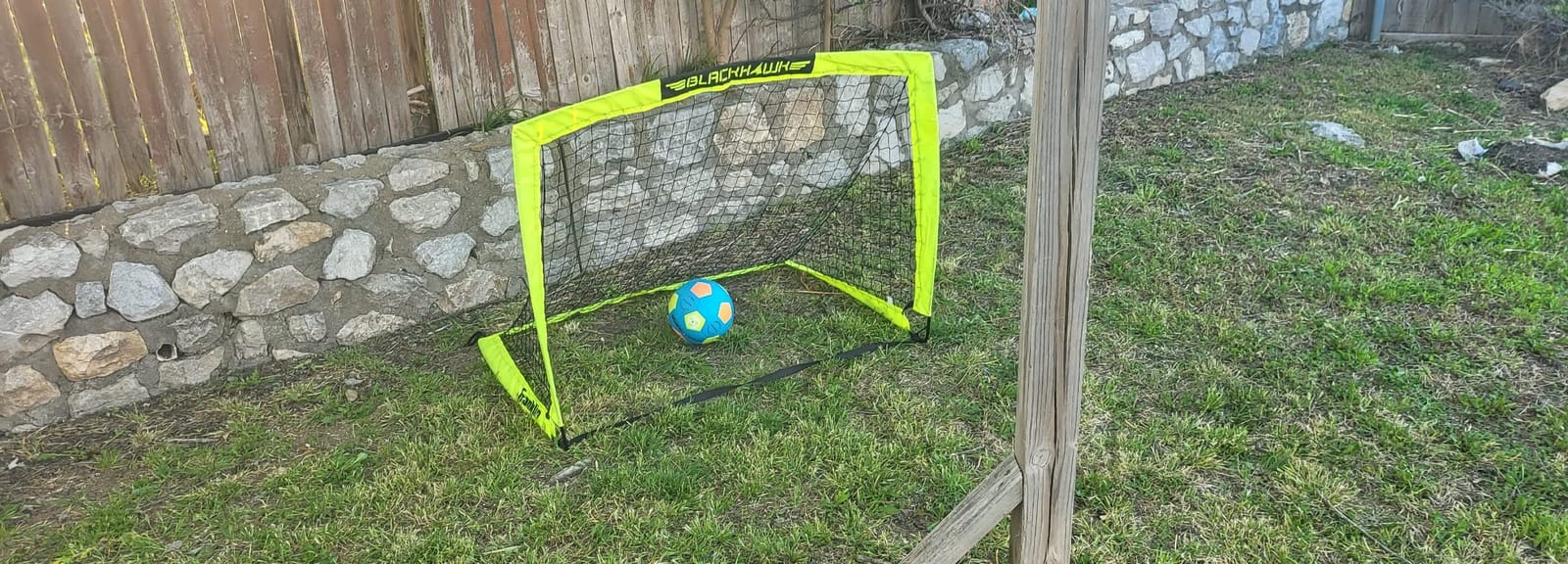 Franklin Sports Blackhawk Backyard Soccer Goal - Portable Pop Up Soccer Nets - Youth + Adult Folding Indoor + Outdoor Goals - Multiple Sizes + Colors customer photo 2