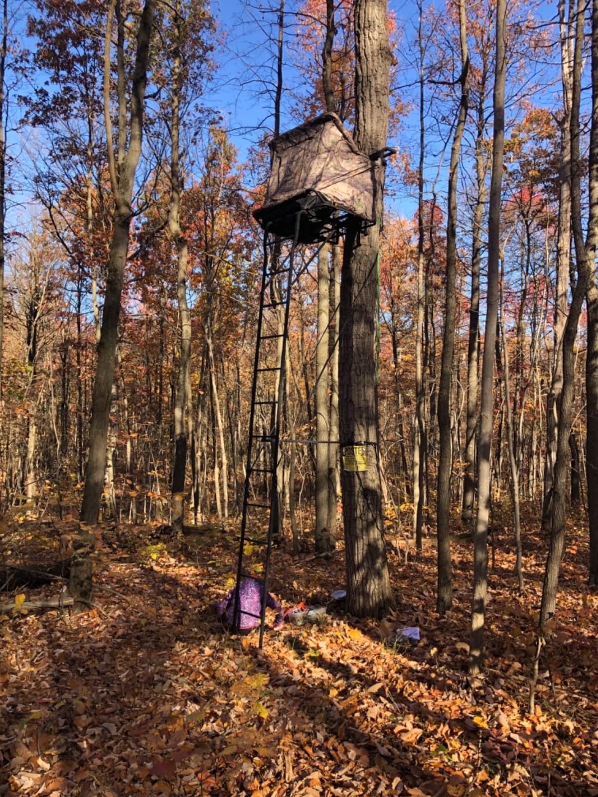 Muddy 2-Person Ladder Tree Stand for Deer Hunting, 17' Tall, Black | The Partner - Adjustable Climbing Treestand with Platform, Straps and Safety Harness for Shooting customer photo 2