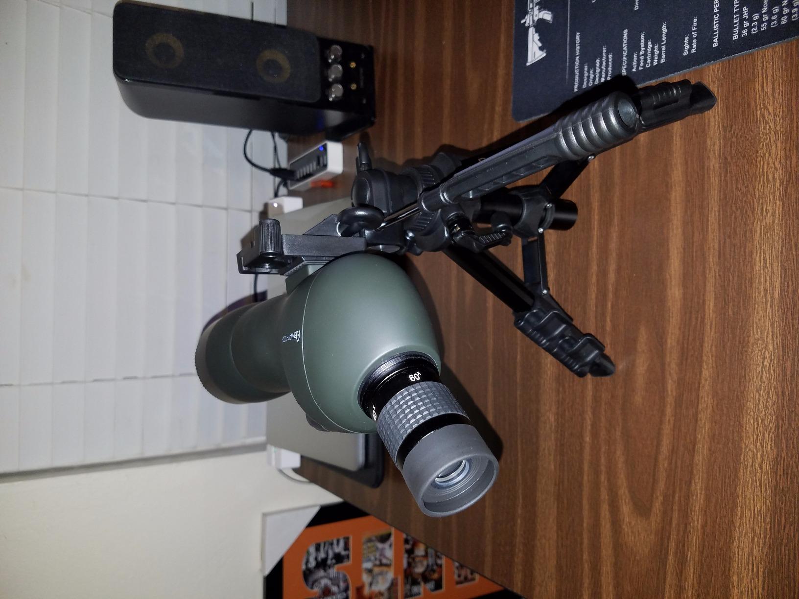 20-60x60 Angled Spotting Scope for Target Shooting, Spotting Scope w/Tripod 14