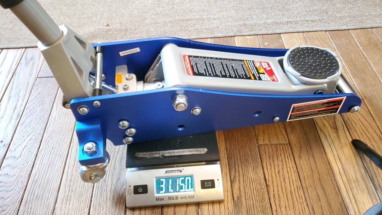BIG RED T815016L Torin Hydraulic Low Profile Aluminum and Steel Racing Floor Jack with Dual Piston Quick Lift Pump, 1.5 Ton (3,000 lb) Capacity, Blue customer photo 2