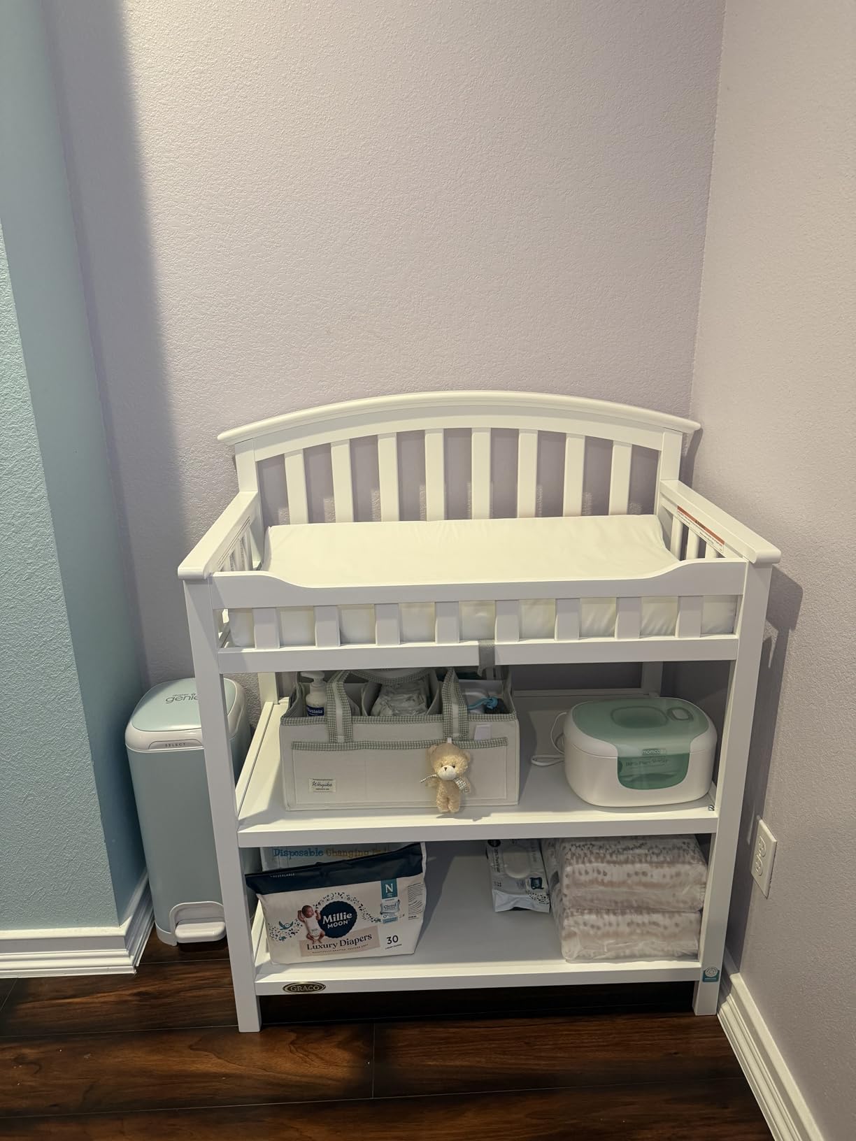 Graco Changing Table with Water-Resistant Changing Pad (White) - GREENGUARD Gold Certified, Multi Storage Nursery Changing Table for Infants and Babies customer photo 1