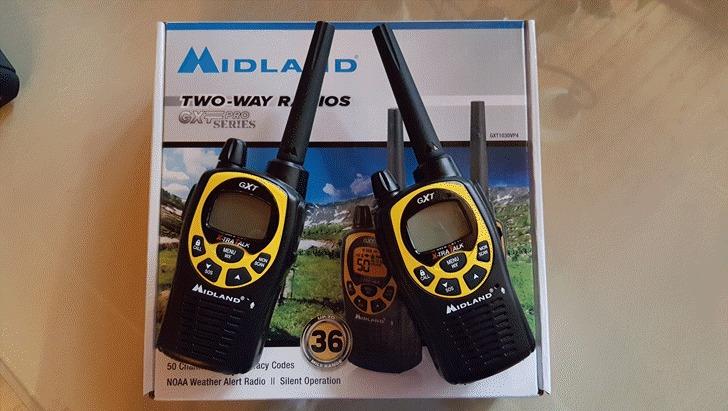 Midland GXT1030VP4 GMRS Two-Way Radio (50-Channel, Long Range, 142 Privacy Codes, SOS, NOAA, Rechargeable, 2-Pack) customer photo 1