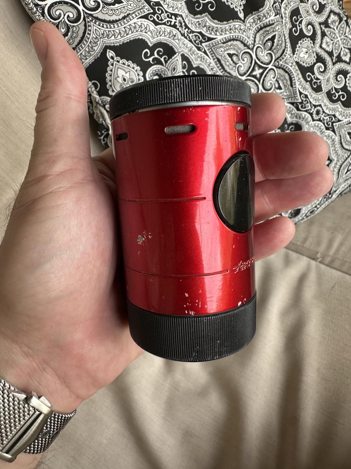 XIKAR Volta Tabletop Quad Jet Flame Butane Torch Lighter for Cigars, Silver | High Capacity Tank, Adjustable Flame, Ergonomic Design with Push Button and EZ-Fuel Window customer photo 1