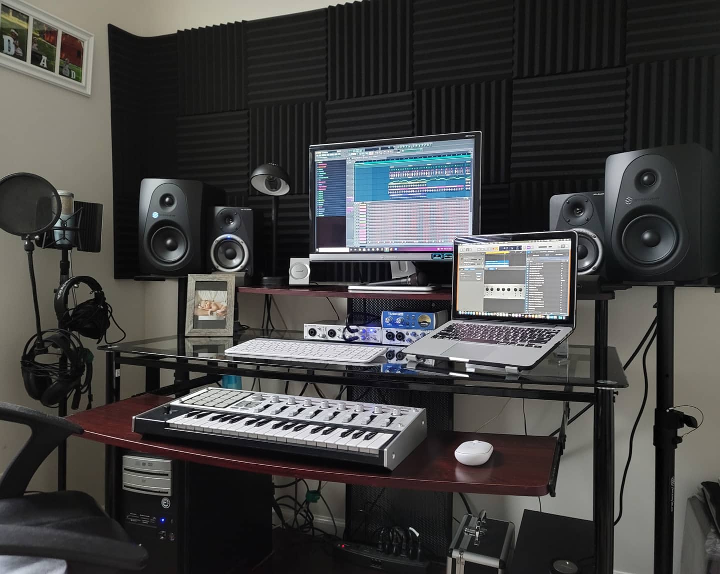 AxcessAbles Studio Monitor Speaker Stands Pair. 80lb Capacity per Stand. Adjustable Height 26