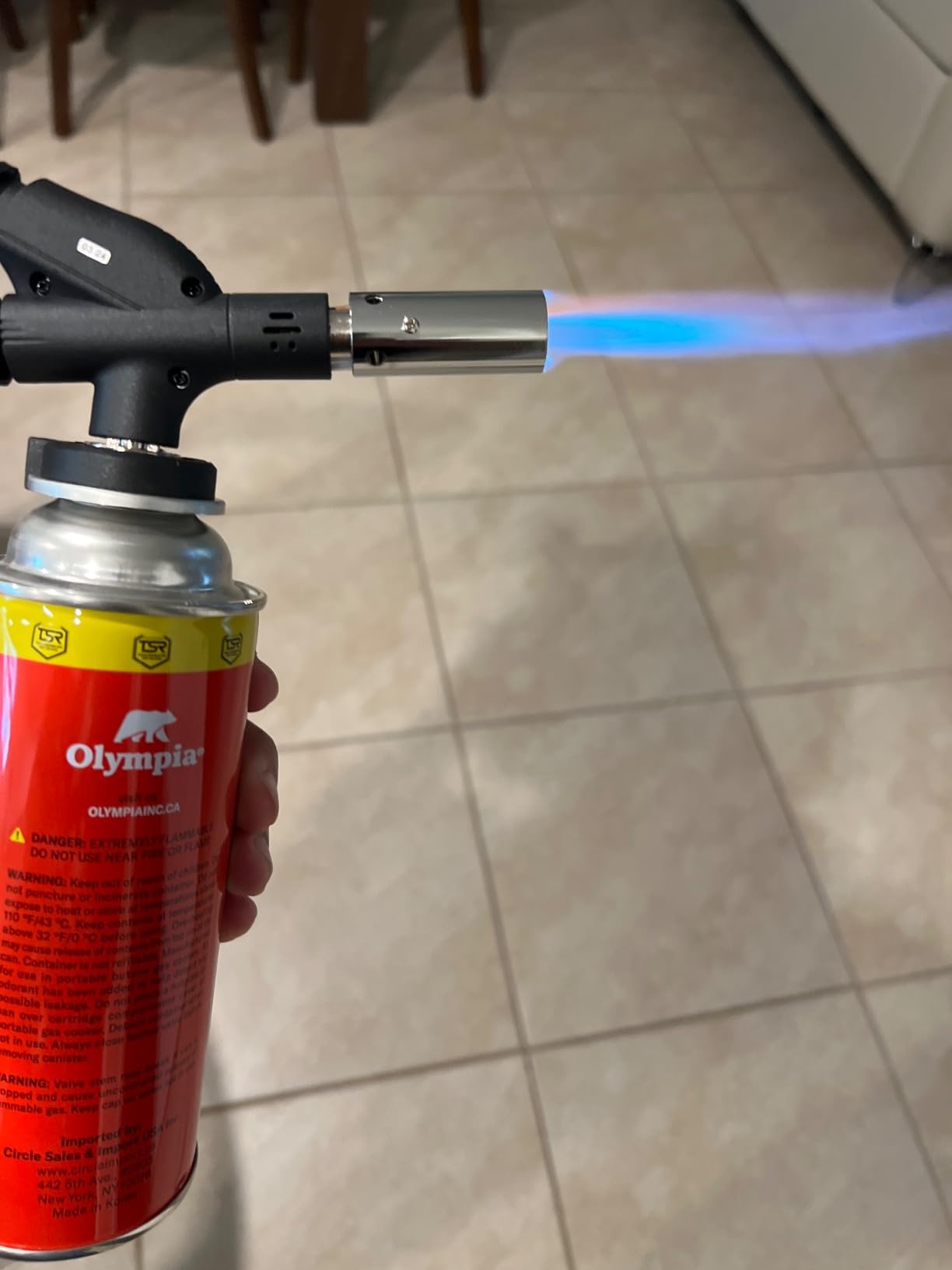Chef Master Refillable Butane Torch Lighter for Creme Brulee & Searing | Culinary Blow Torch, 4,420 BTU, Adjustable Flame Control, Anti-Flare Device, Browns Meringue, Melts Cheese, 90014 customer photo 1
