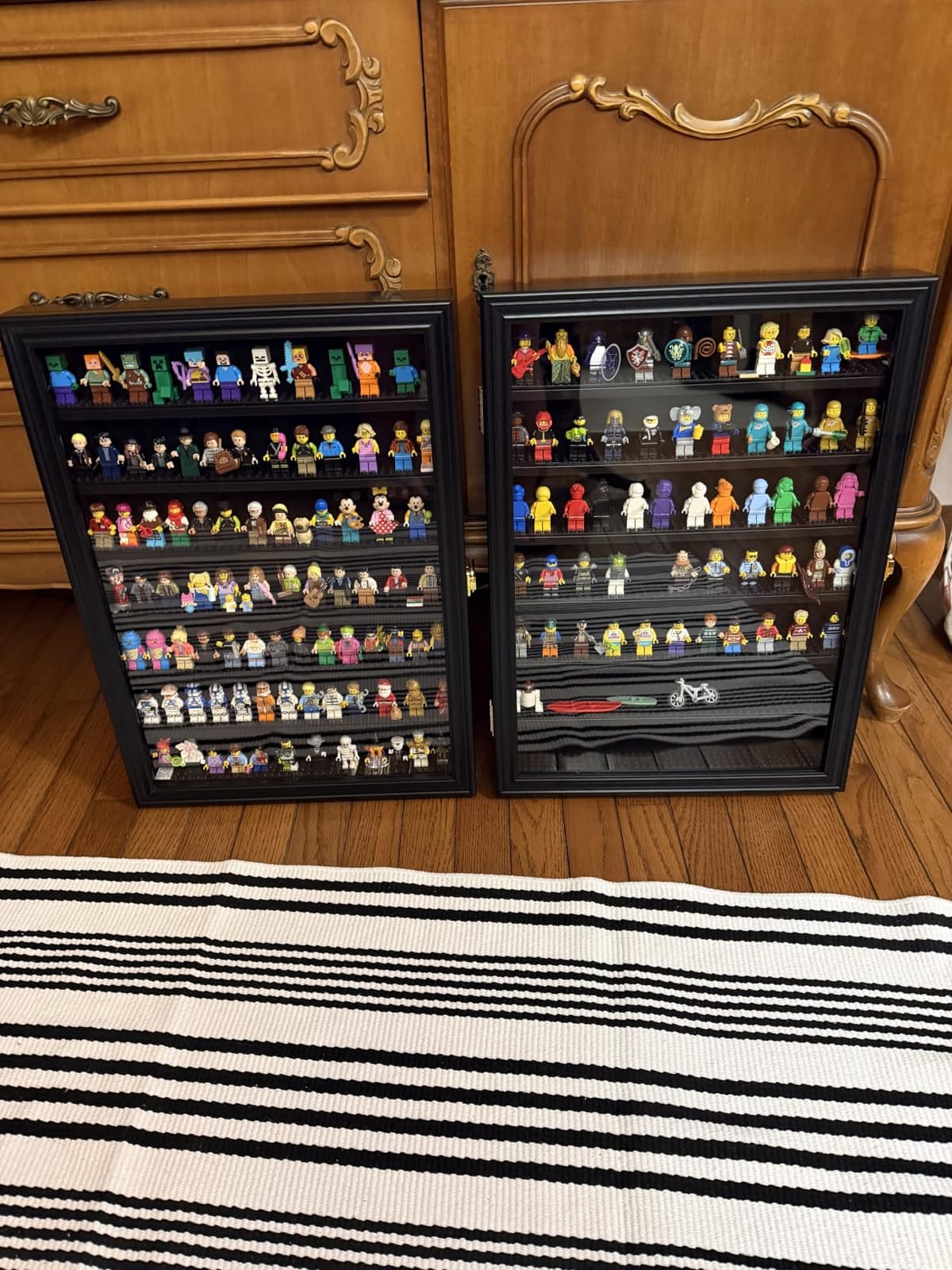 Minifigure Display Case - Building Block Toy Wall Cabinet Showcase 2.25
