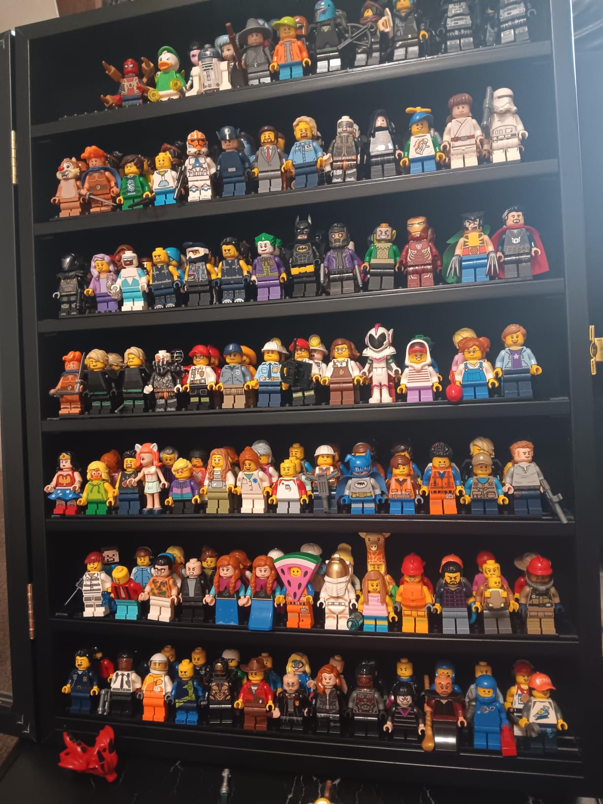 Minifigure Display Case - Building Block Toy Wall Cabinet Showcase 2.25