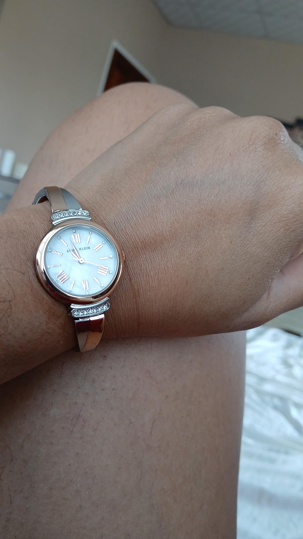 Anne Klein Women's Premium Crystal Accented Bangle Watch Set, AK/2245 customer photo 2