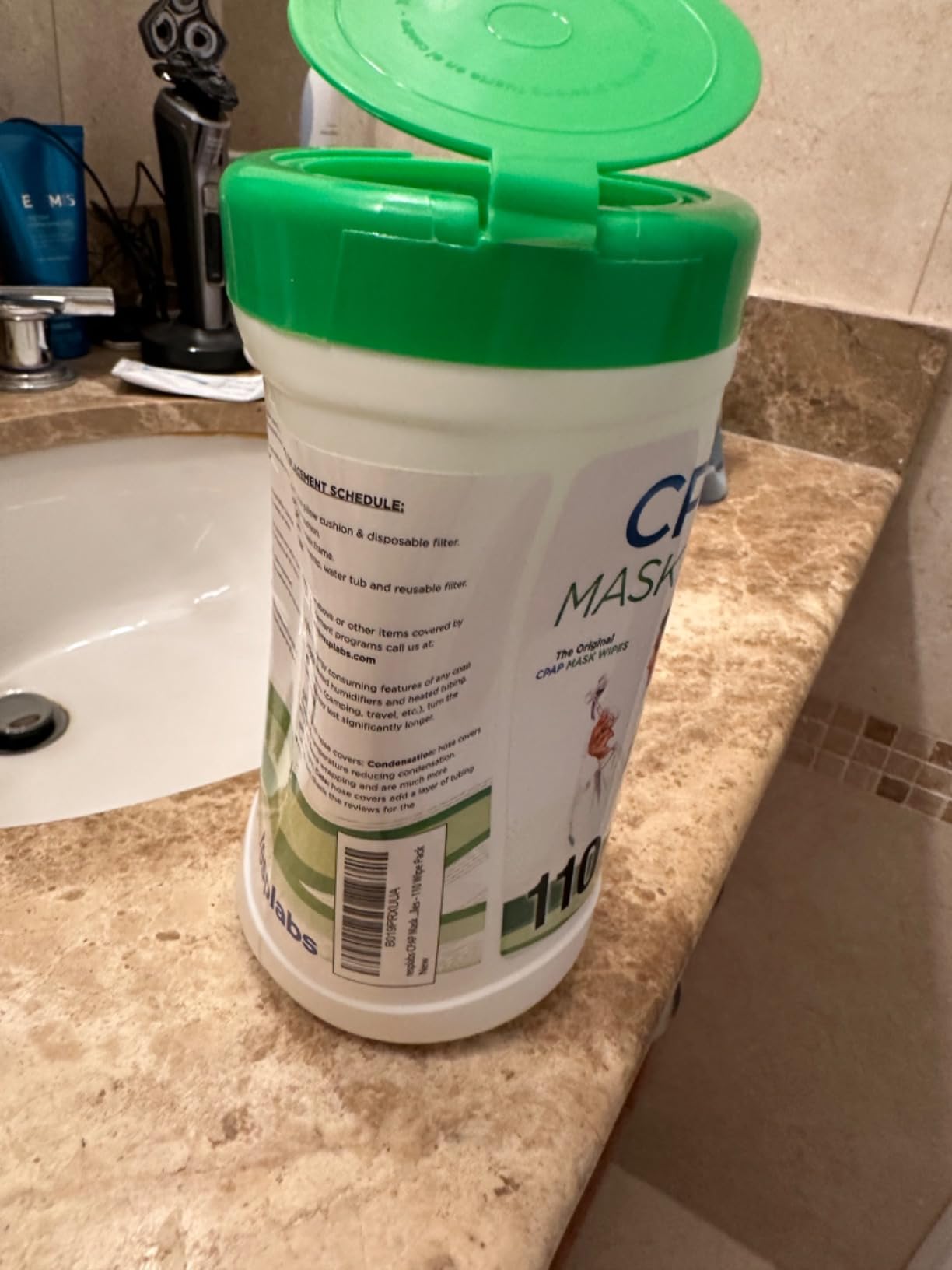 resplabs CPAP Mask Wipes Unscented Cleaner for Full Face, Nasal Masks & Supplies 110 Wipes customer photo 1