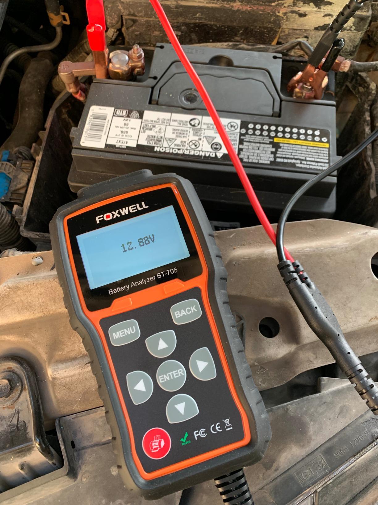 FOXWELL BT705 Car Battery Tester 24V 12V, Alternator and Load Tester | 100-2000CCA High-Accuracy Digital Cranking Charging System Analyzer with 5.9ft Cable for Cars, Trucks, RVs and Boats customer photo 2