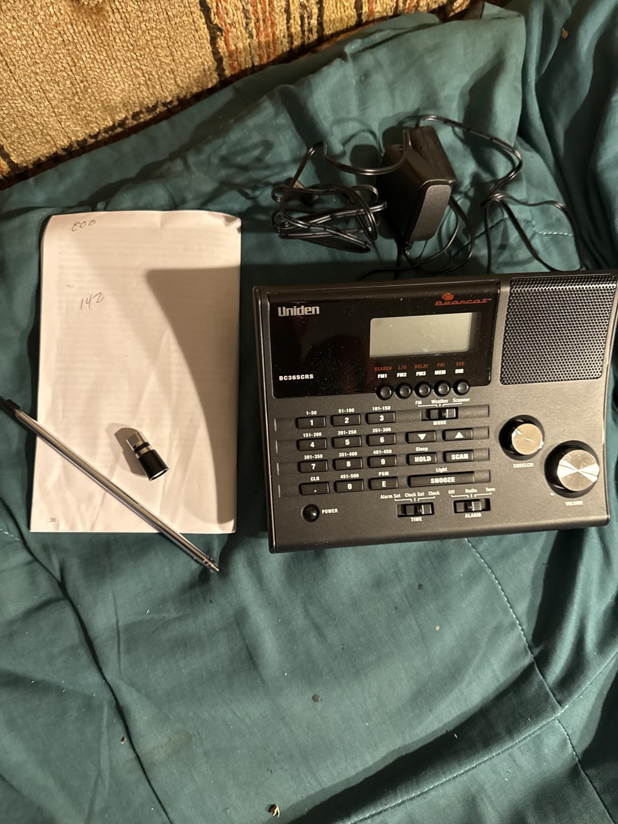 Uniden BC365CRS 500 Channel Scanner and Alarm Clock customer photo 1