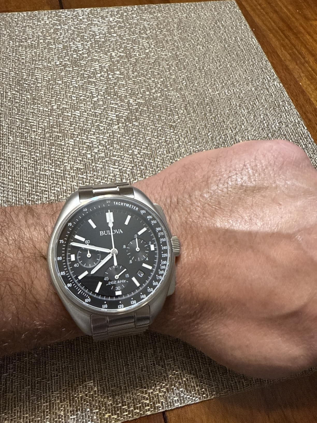 Men's Archive Series Lunar Pilot 6-Hand Chronograph High Performance Quartz Stainless Steel, Sapphire Crystal Style: 96B258 customer photo 2
