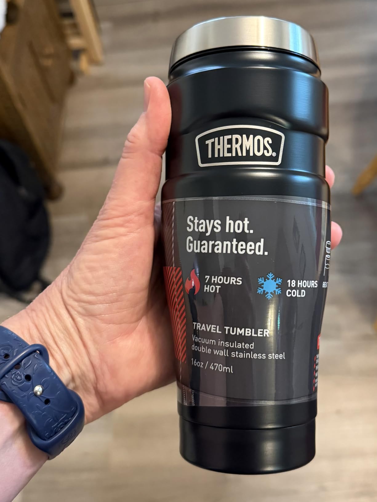 THERMOS Stainless King Vacuum-Insulated Travel Tumbler, 16 Ounce, Matte Steel customer photo 2