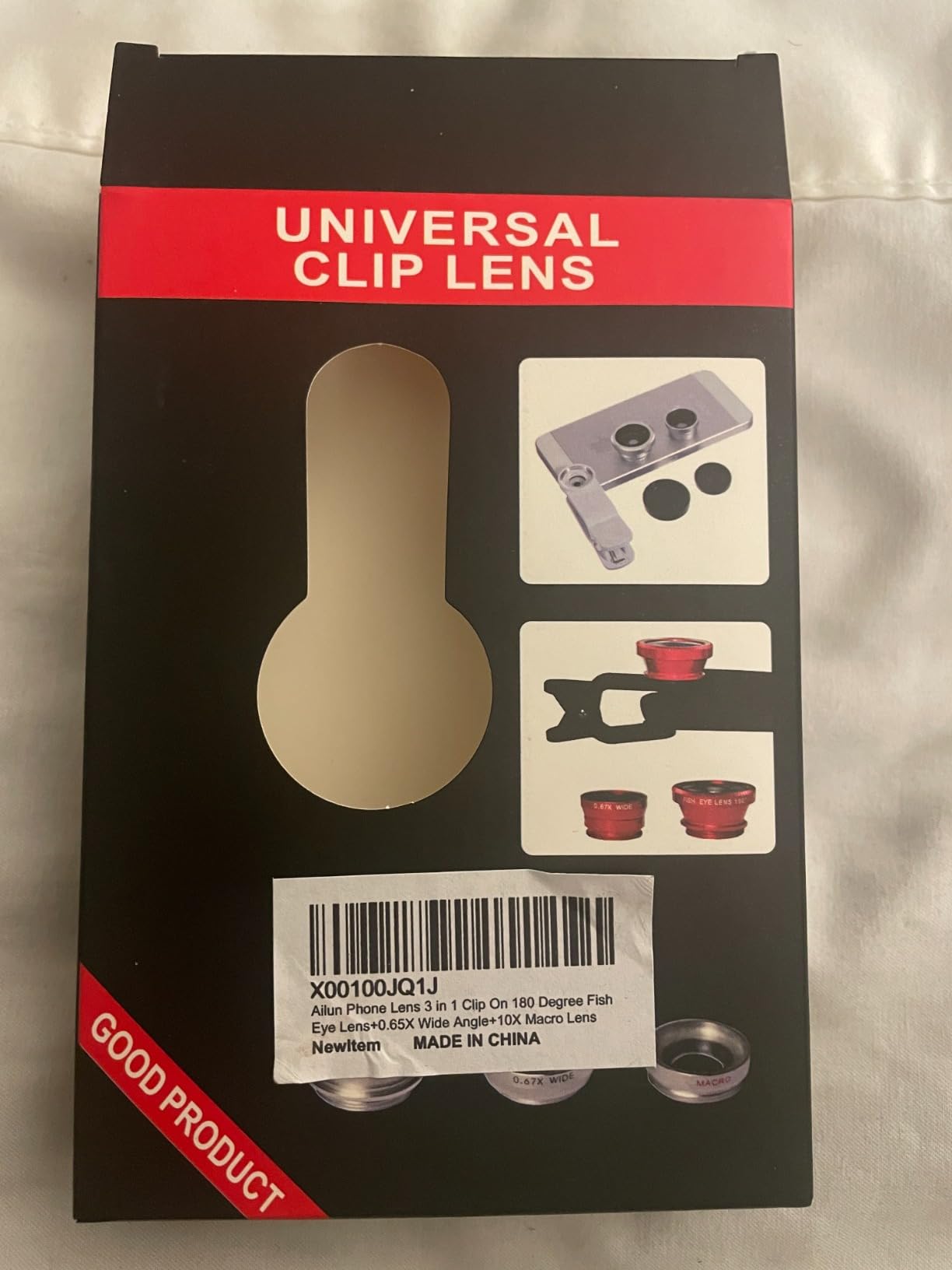 Ailun Phone Lens, 3 in 1 Clip on Fish Eye Lens+Wide Angle+Macro Lens, 180 Degree Fish Eye Lens, 0.65X Wide Angle, 10X Macro Lens, Universal HD Camera Lens kit customer photo 2