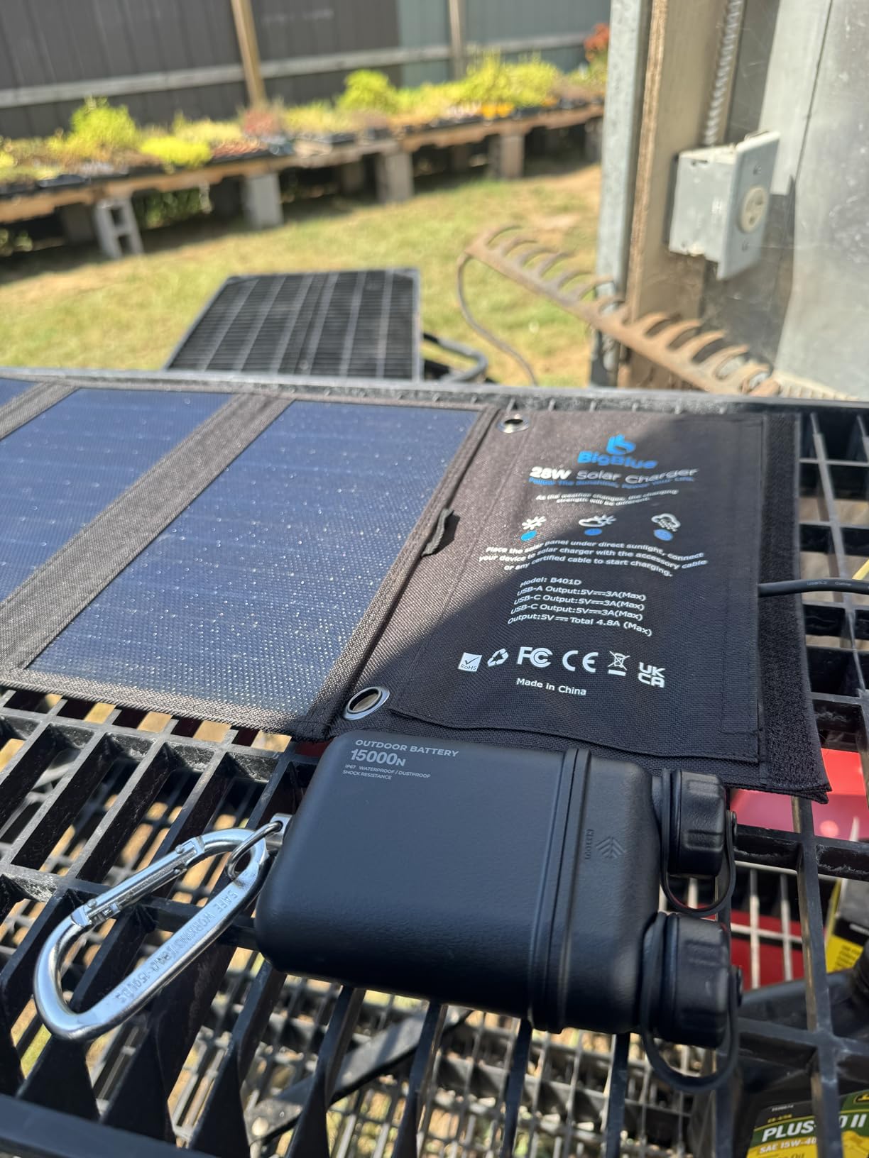 BigBlue 28W High-Efficiency Solar Panel Charger with Dual USB-C and USB-A | Solar Phone Charger for Camping, Backpacking, Folding Solar Panels for iPhone, iPad, Samsung Galaxy, Power Bank, GPS etc customer photo 1