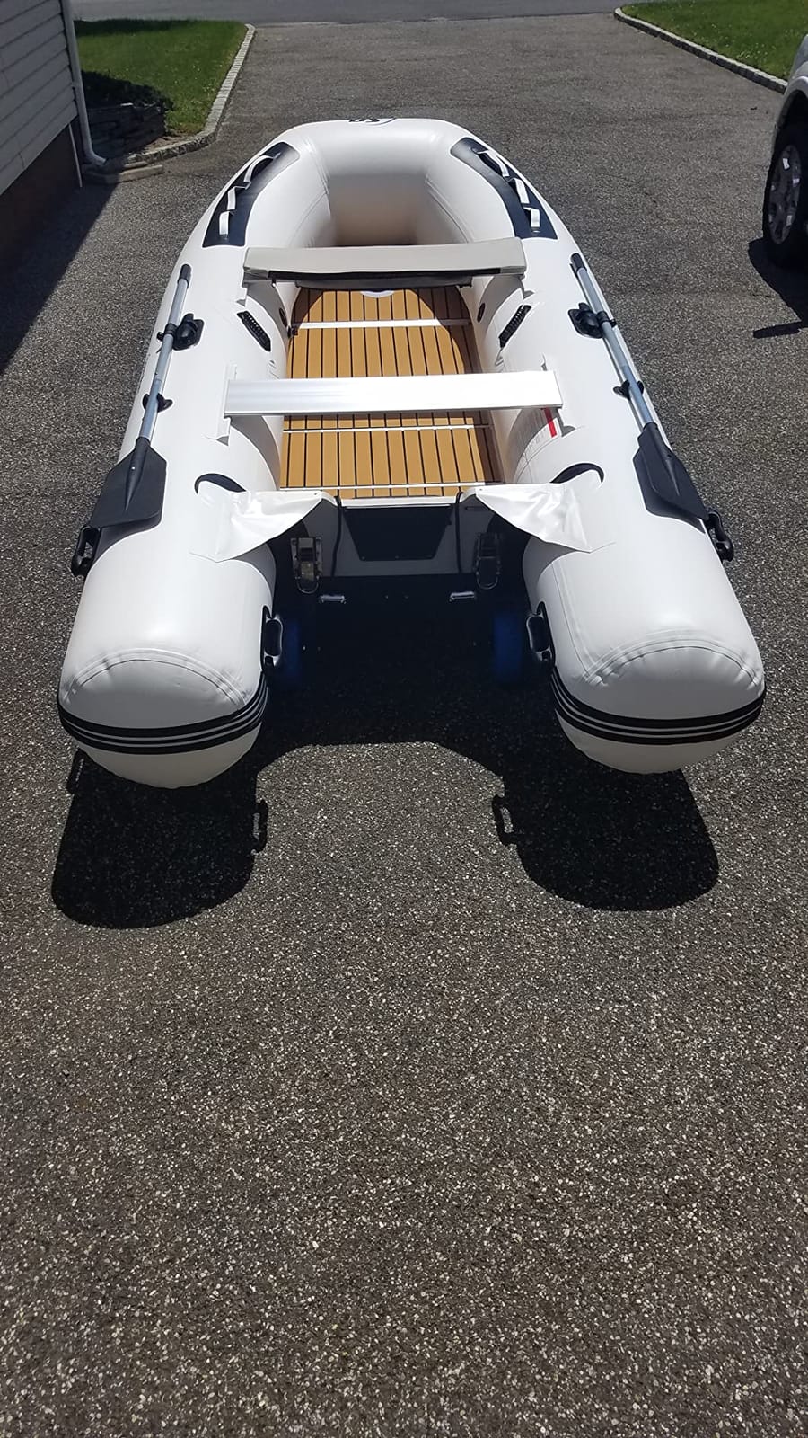 Killer Whale 10.8' Inflatable Dinghy | Aluminum Floor Dinghy with Durable Heat-Welded PVC | 5 Person Inflatable Dinghy | 15HP Motor Ready customer photo 2