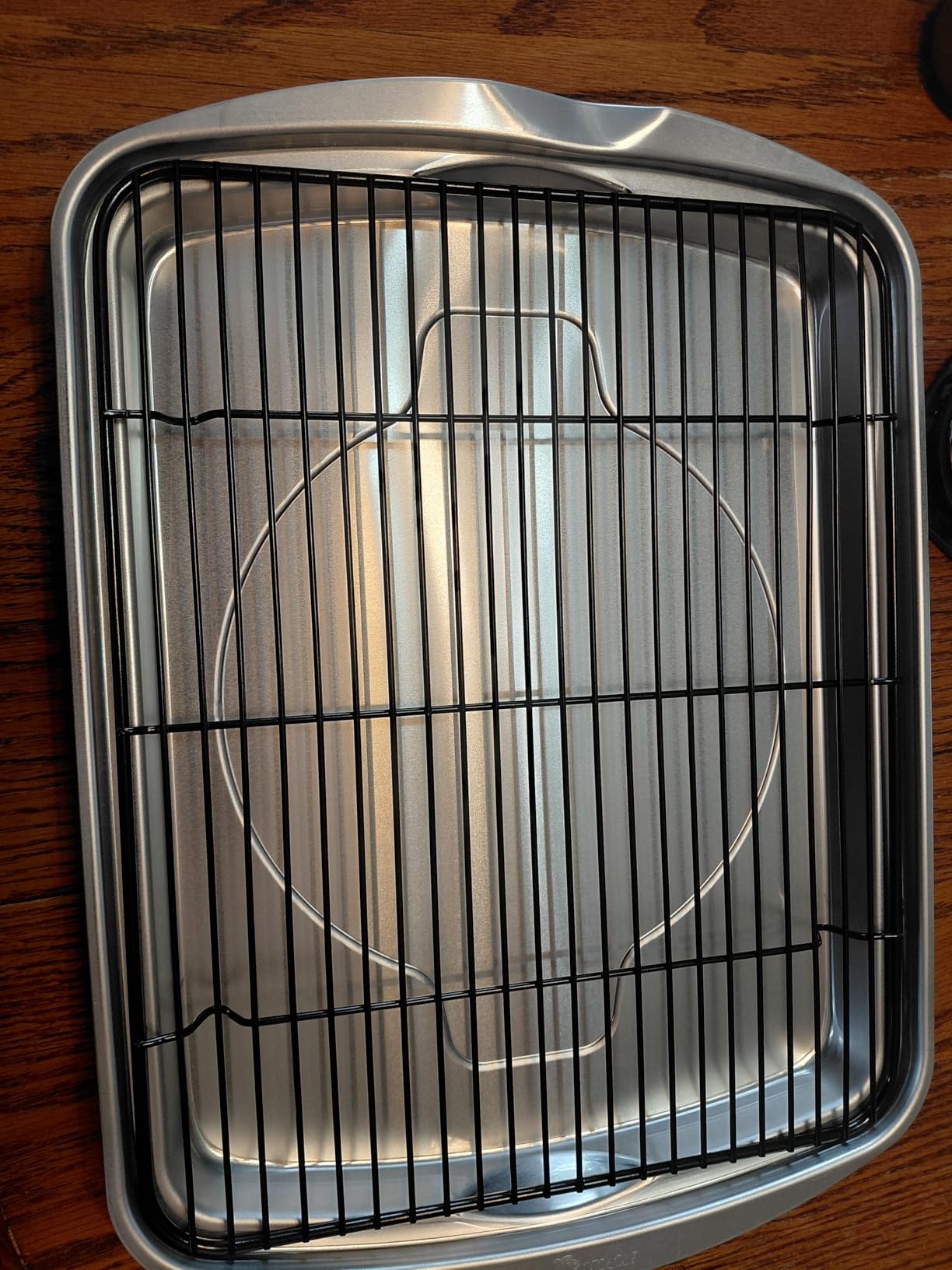 Nordic Ware Oven Crisp Baking Tray 2pc Set Includes Pan and Rack; Natural Aluminum For Air Frying, Crisping, Broiling, Baking; Cooking Surface 17 x 12 Inches customer photo 1