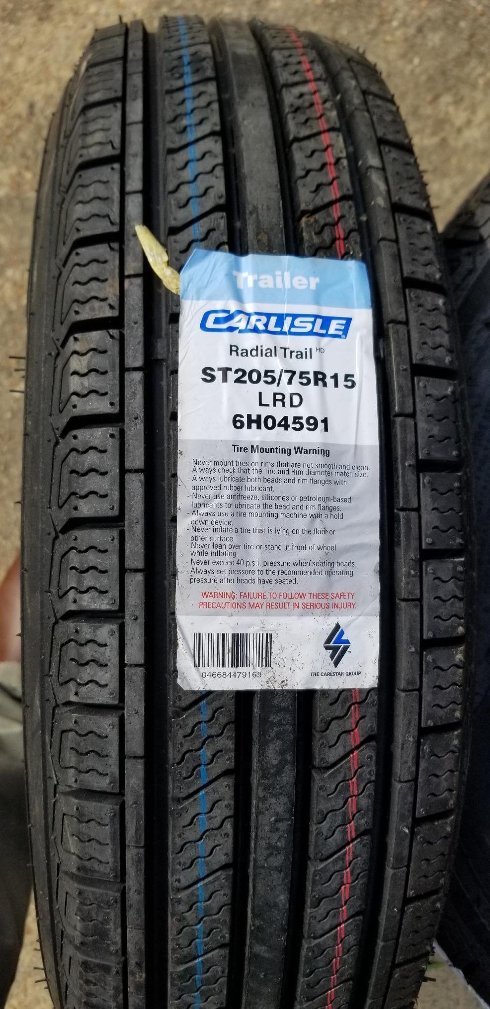 Carlisle Radial Trail HD Trailer Tire-ST205/75R15 107M 8-ply customer photo 1