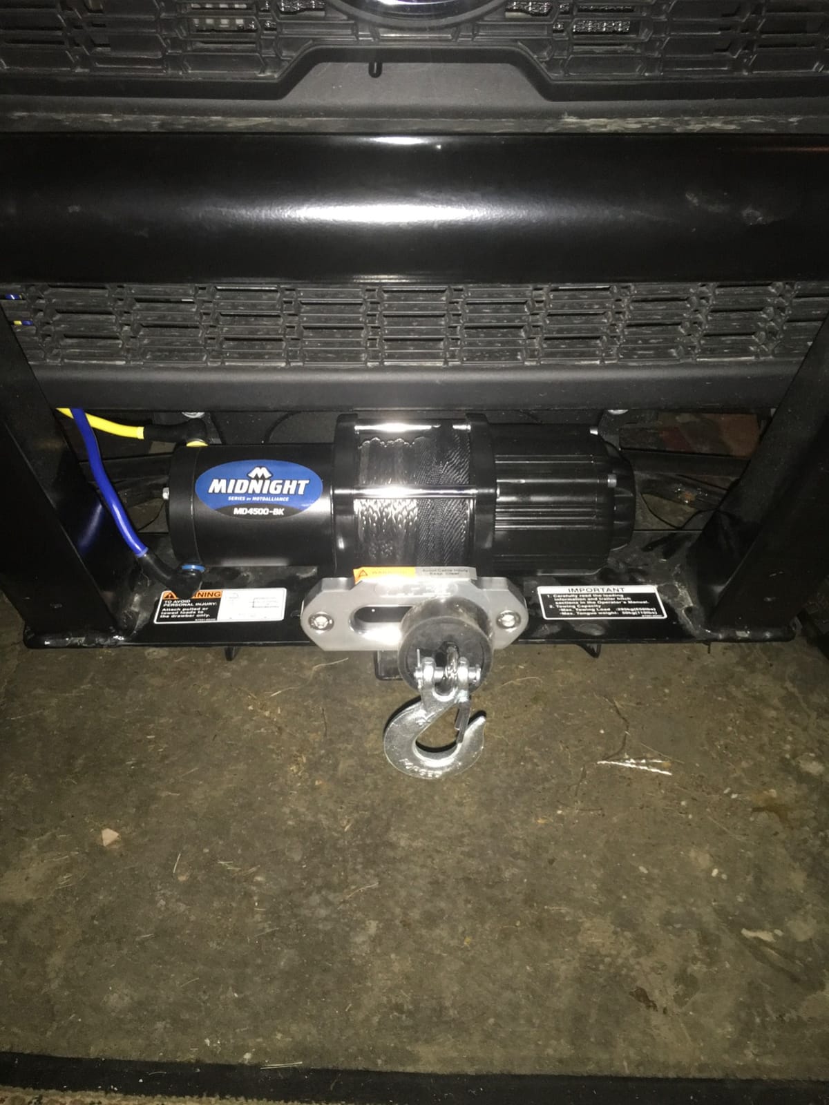 VIPER Midnight 4500lb ATV/UTV Waterproof Wireless Winch with 50 Feet of Black Synthetic Winch Rope (Motoalliance) customer photo 2