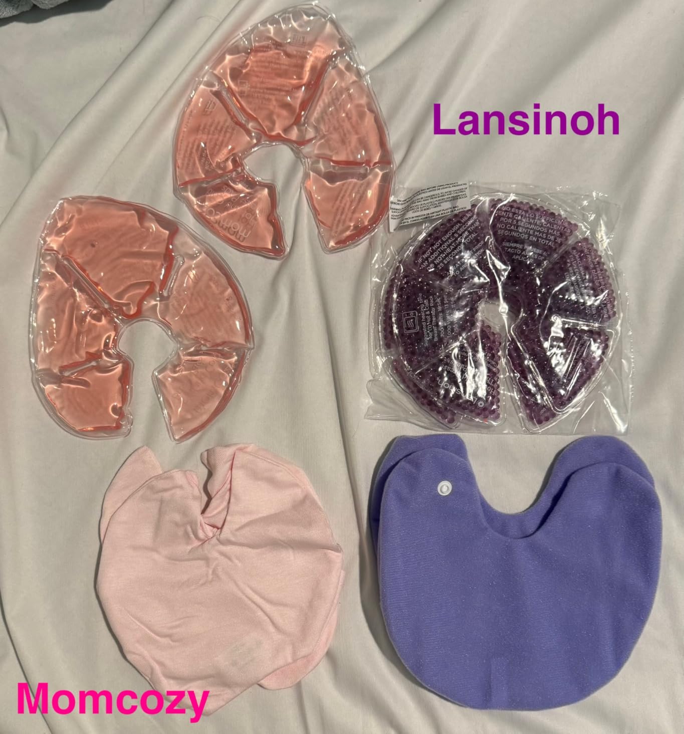 Lansinoh Breast Therapy Packs with Soft Covers, 2 Pack | Hot and Cold Breast Pads Postpartum Essentials for Nipple Pain Relief, Mastitis, Engorgement, Breastfeeding & Pumping Support customer photo 1