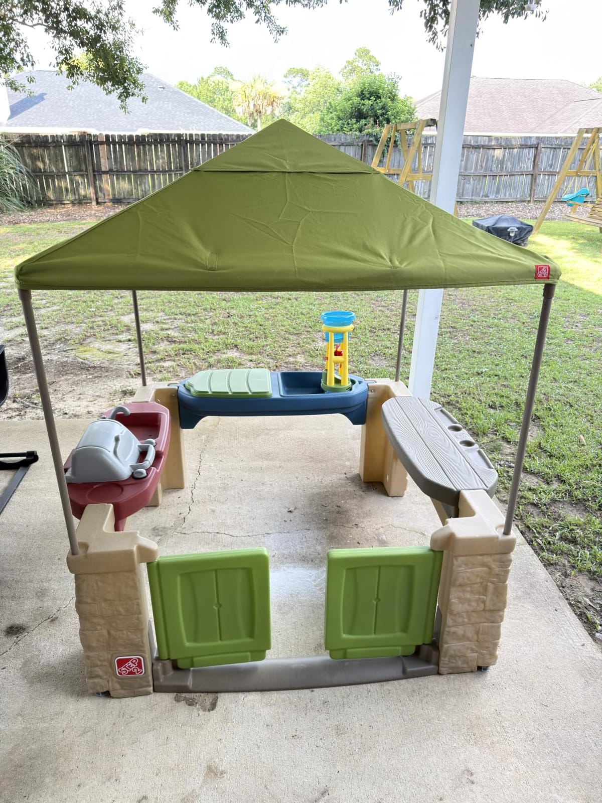 Step2 All Around Playtime Patio with Canopy Playset - Shaded Outdoor Playhouse for Kids with Realistic, Interactive Features, Room for Multiple Toddlers to Play customer photo 1