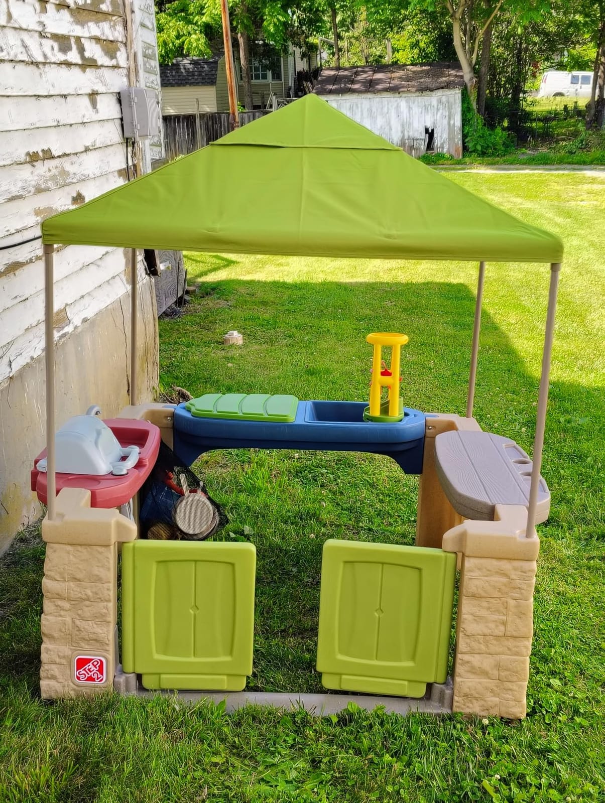 Step2 All Around Playtime Patio with Canopy Playset - Shaded Outdoor Playhouse for Kids with Realistic, Interactive Features, Room for Multiple Toddlers to Play customer photo 2
