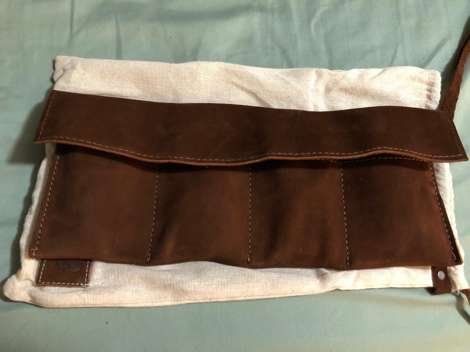 Hide & Drink, Leather Watch Roll Organizer Handmade from Full Grain Leather, Holds Up to 4 Watches, Easy Carry On Watchlover Storage (Swayze Suede) customer photo 2