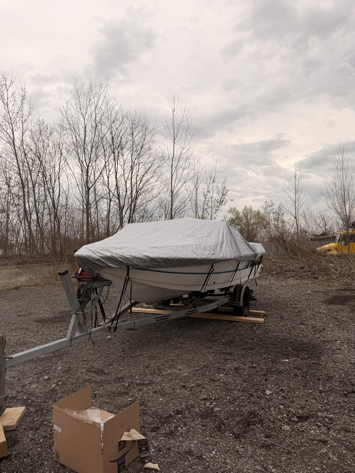 iCOVER Trailerable Boat Cover - 17'-19' Heavy Duty Waterproof Tarp Covers with Storage Bag, Fits V-Hull, Fish&Ski, Pro-Style, Fishing, Runabout, Bass Boats customer photo 1