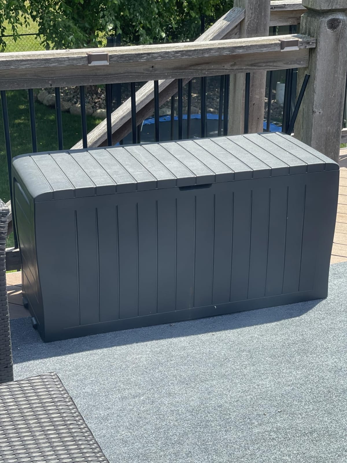 Keter Marvel 71 Gal Outdoor Storage Box for Patio and Pool Accessories | Brown, Resin, Compact, Weatherproof, Lockable, Durable, Easy Assembly, Organization, Patio Cushions Storage customer photo 2