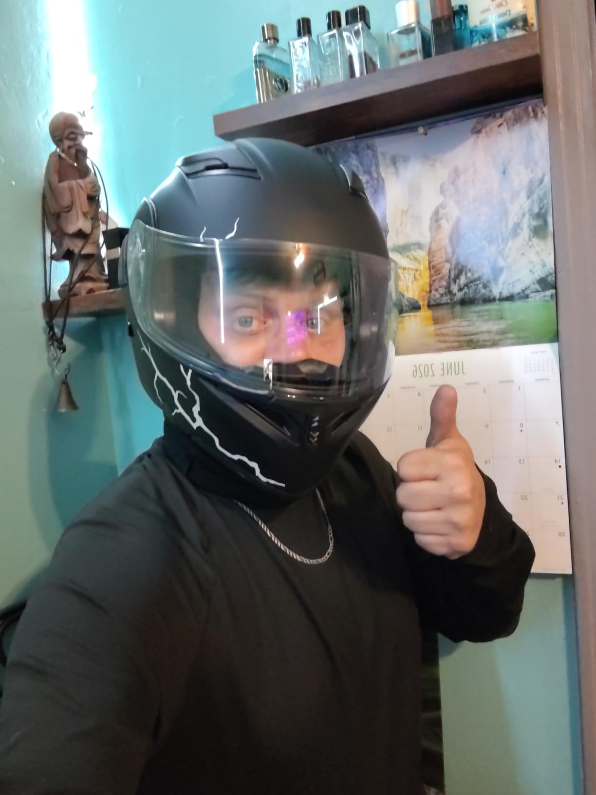 ILM Motorcycle Dual Visor Flip up Modular Full Face Helmet DOT Model 902/902L customer photo 2