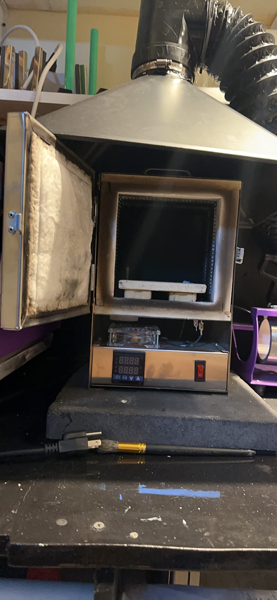 RapidFire Pro-LP Electric Kiln Furnace - 2200°F 10 Min Melt Gold, Programmable Controller customer photo 1