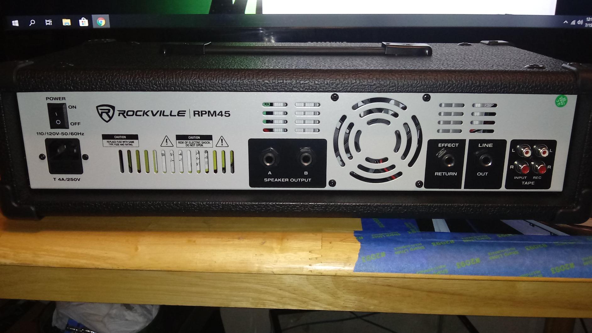 Rockville RPM45 1800w Powered 4-Channel Mixer Amplifier, USB, EQ, Effects, Phantom Power customer photo 2
