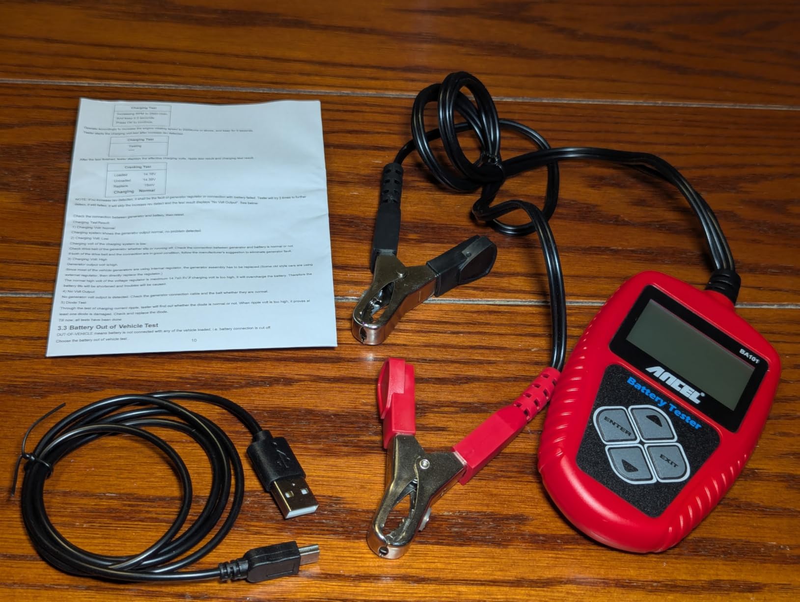 ANCEL BA101 Car Battery Tester, 12V Digital Automotive Alternator Meter Diagnostic Tool, 100-2000 CCA Load Capacity, Charging & Cranking Analyzer for Truck, Boat, RV, Marine Vehicle, and More customer photo 1