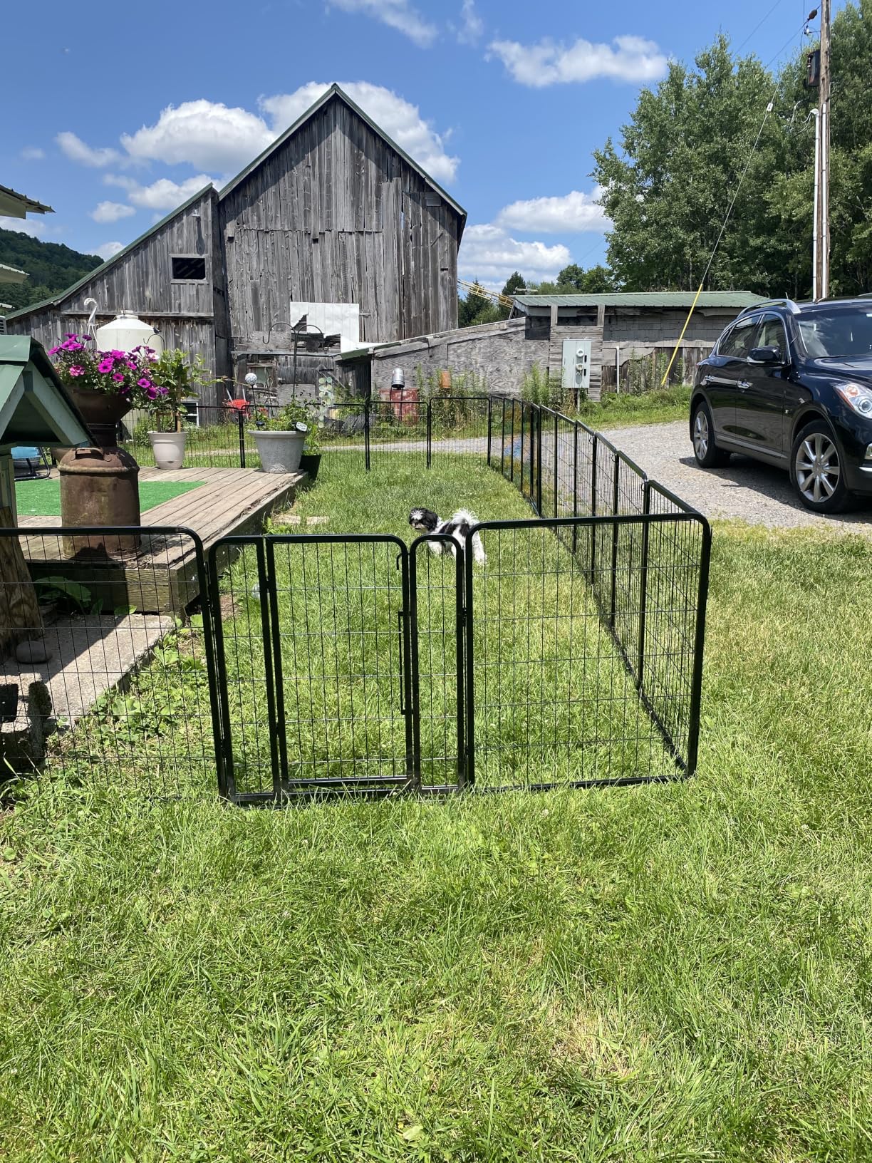 Yaheetech Dog Playpen 24in 16 Panels Pet Fence for Indoor Yard RV Camping | Easy Setup, Heavy Duty Rustproof Frame with Secure Latch Door, DIY Layouts, Foldable Storage, for Puppies & Small Dogs customer photo 1