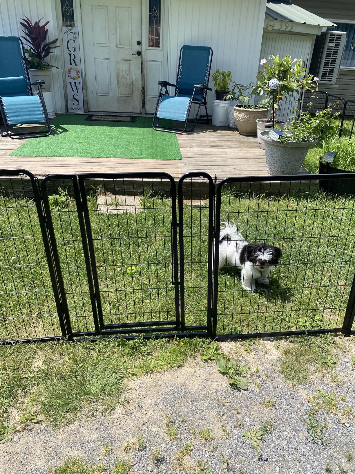 Yaheetech Dog Playpen 24in 16 Panels Pet Fence for Indoor Yard RV Camping | Easy Setup, Heavy Duty Rustproof Frame with Secure Latch Door, DIY Layouts, Foldable Storage, for Puppies & Small Dogs customer photo 2