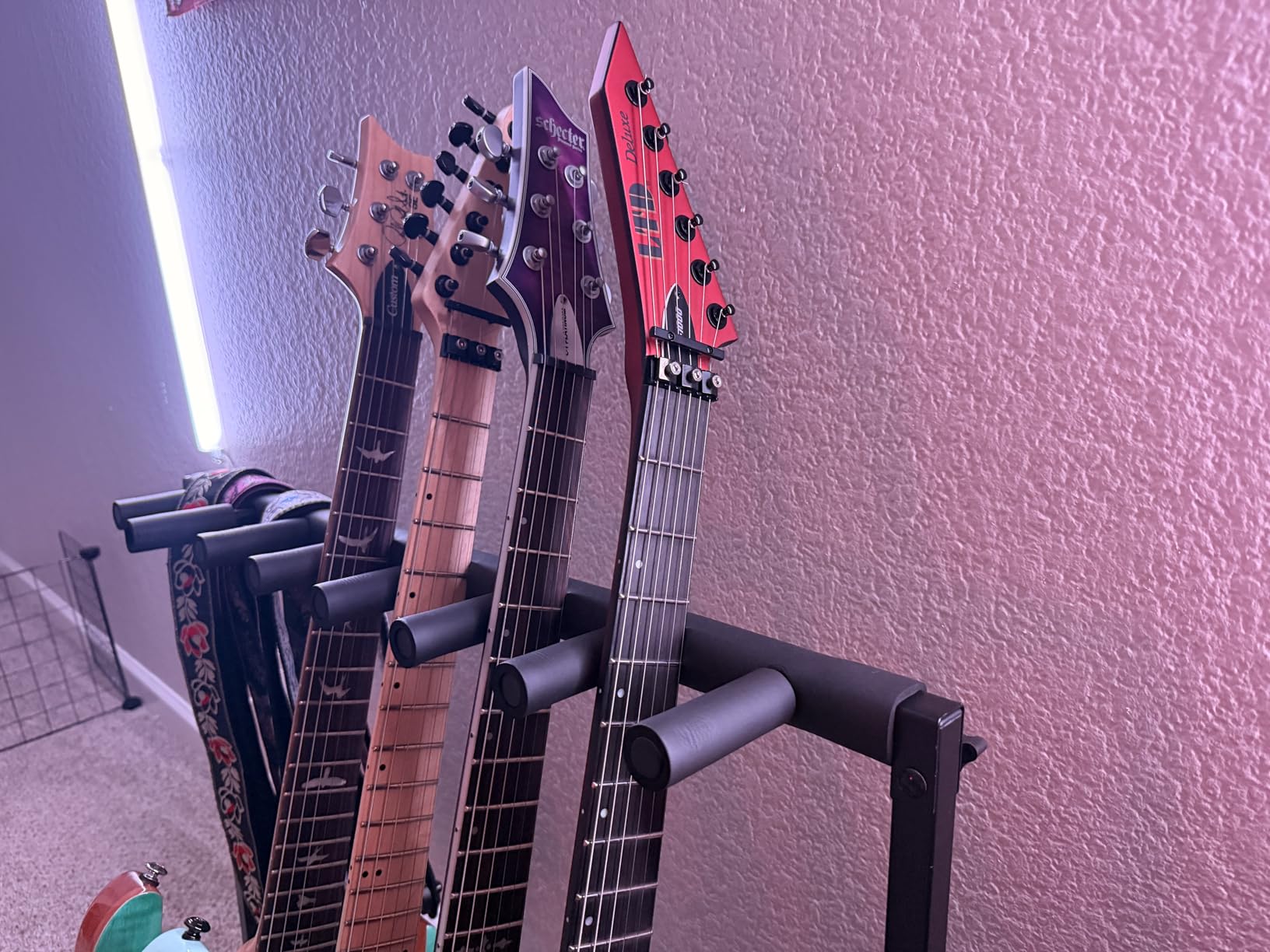 Gator Rok-It Collapsible Folding Guitar Rack Stand for 3 Guitars - Fits Acoustic, Electric, or Bass Guitars - Portable, Durable, Space-Saving Storage (RI-GTR-RACK3) customer photo 2