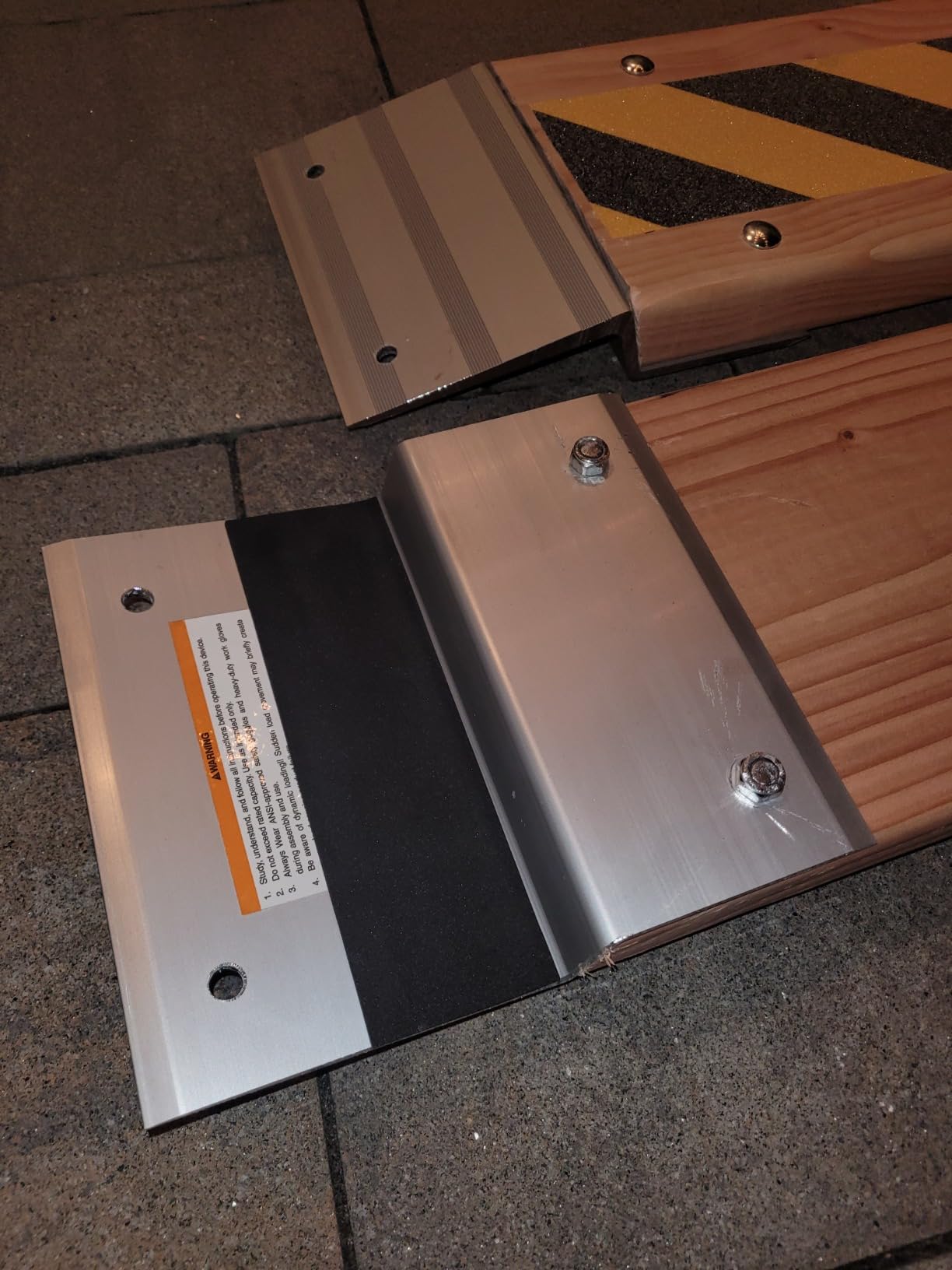 MaxxHaul Aluminum Ramp Top Kit 2 Pack Turns 2x8 Boards into Utility Loading Ramps 1400 lb Capacity with Non-Skid Surface and Tailgate Protective Pads (80439) customer photo 1
