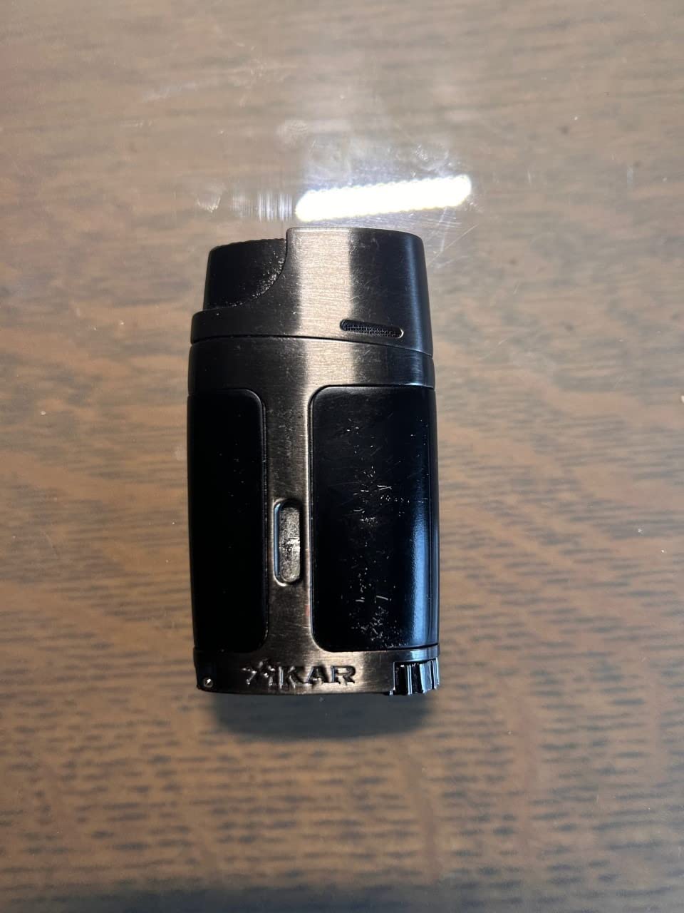 XIKAR ELX Double Jet Flame Butane Torch Lighter with 9mm Cigar Punch - Refillable Butane Lighter with Fuel Window - Wind-Resistant Adjustable Flame - Premium Cigar Accessory - Black with Gunmetal customer photo 1