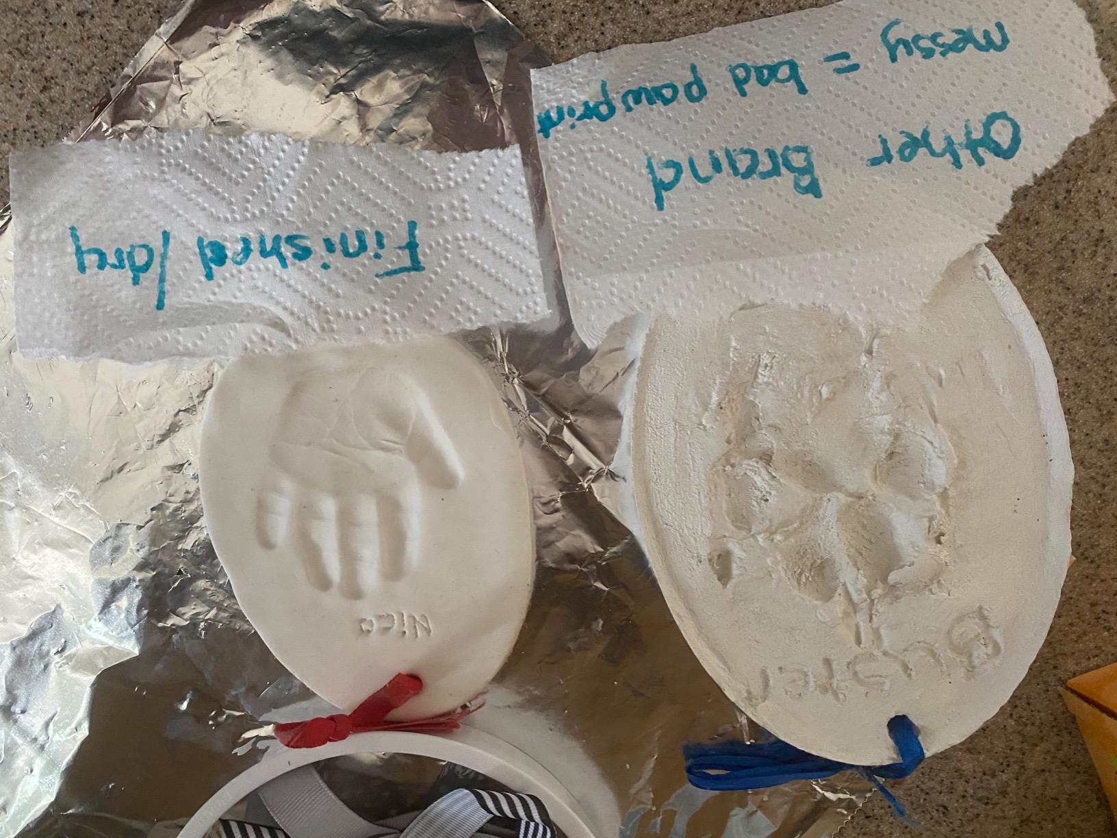 Pearhead Pet Paw Print Keepsake Ornament Kit, No-Bake Clay Kit | Memorial Clay Paw Impression for Dogs & Cats, DIY Hanging Pet Memorial with Ribbons, Pet Keepsake Gift customer photo 1