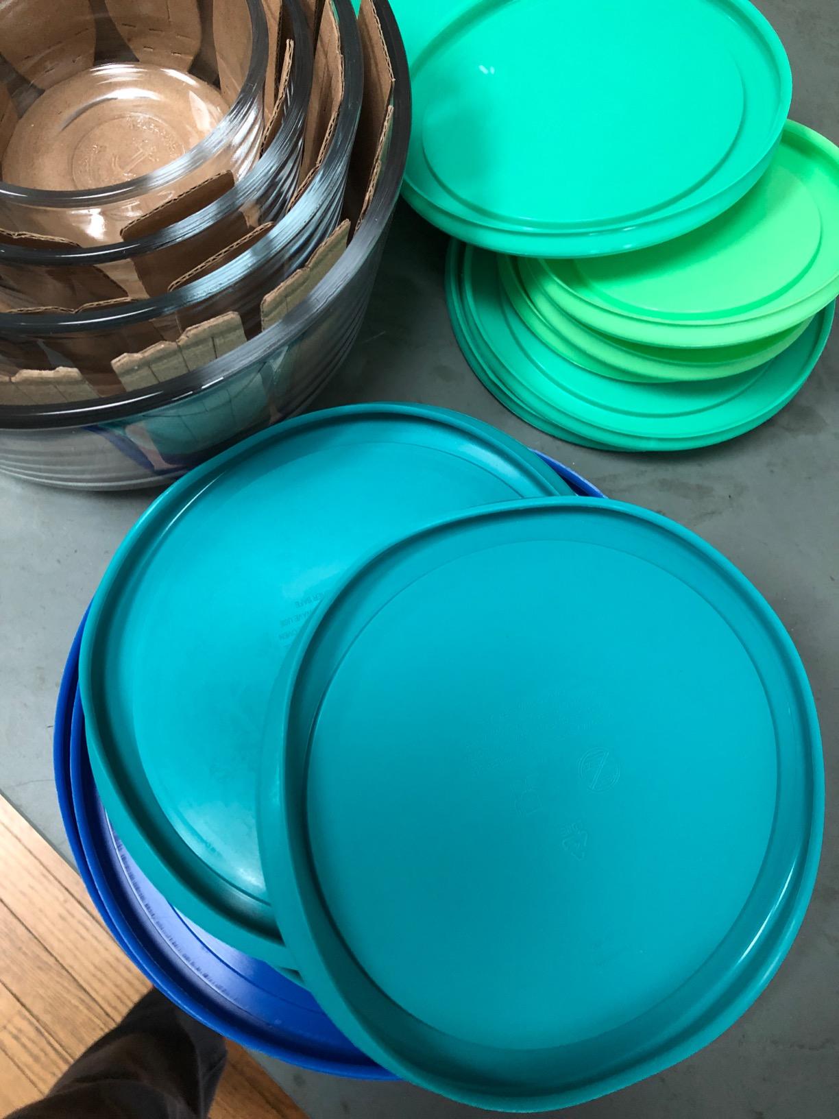 Anchor Hocking 26 Piece Glass Storage Containers with Lids (13 Glass Food Storage Containers & 13 Mixed Blue SnugFit Lids) customer photo 1