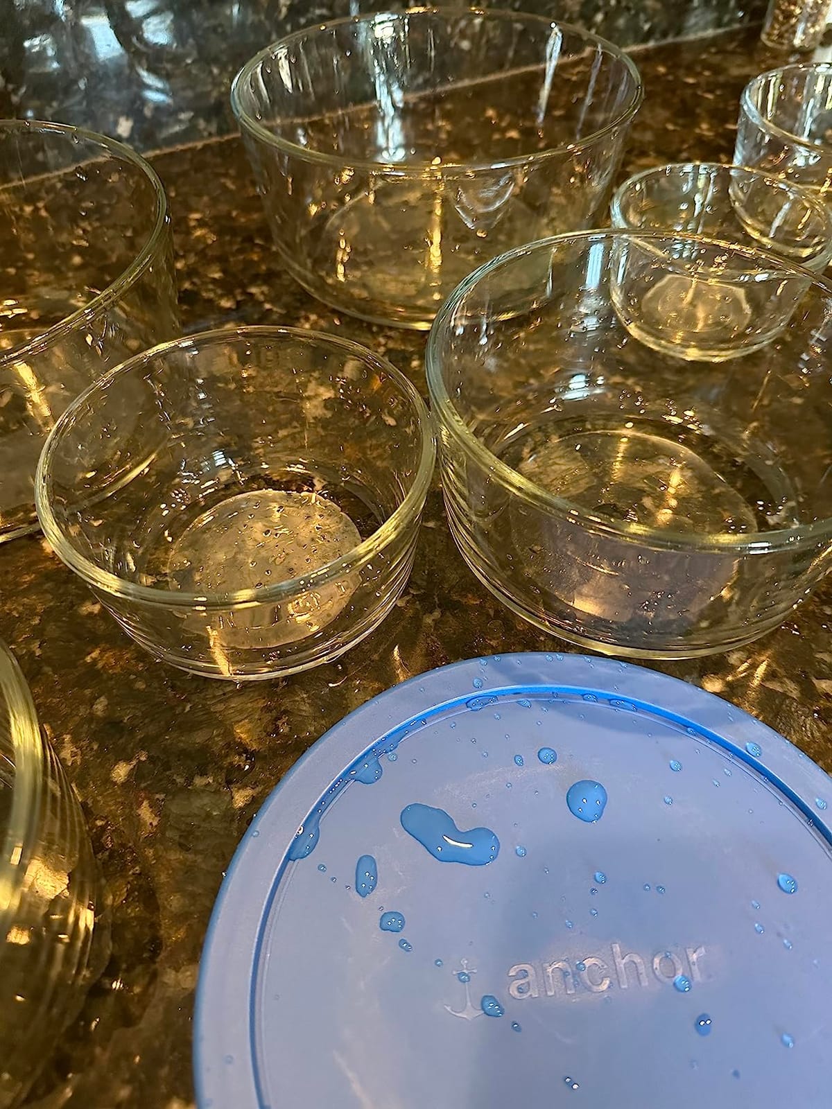 Anchor Hocking 26 Piece Glass Storage Containers with Lids (13 Glass Food Storage Containers & 13 Mixed Blue SnugFit Lids) customer photo 2