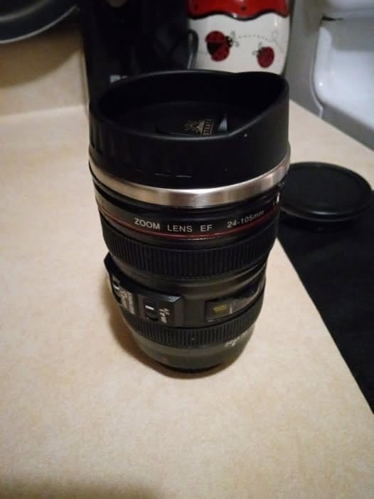 STRATA CUPS Camera Lens Coffee Mug -13.5oz | (2 LIDS + SPOON + BAG) Gift for Him, Dad Gifts, Photography, Camera accessories, Novelty Gifts customer photo 2