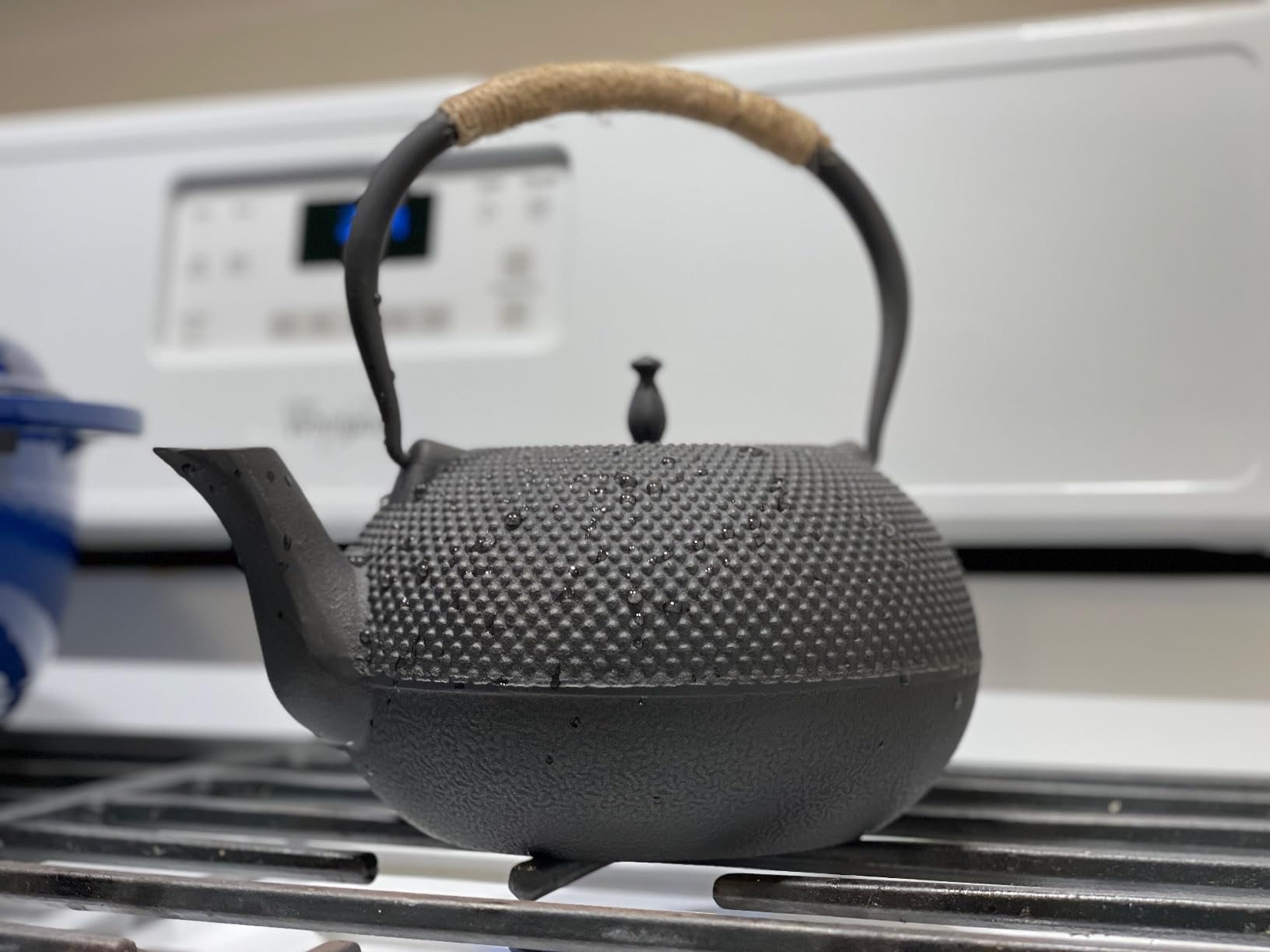suyika Japanese Tetsubin Cast Iron Teapot Tea Kettle pot with Stainless Steel Infuser for Stovetop Safe Coated with Enameled Interior 22 oz/650 ml customer photo 1