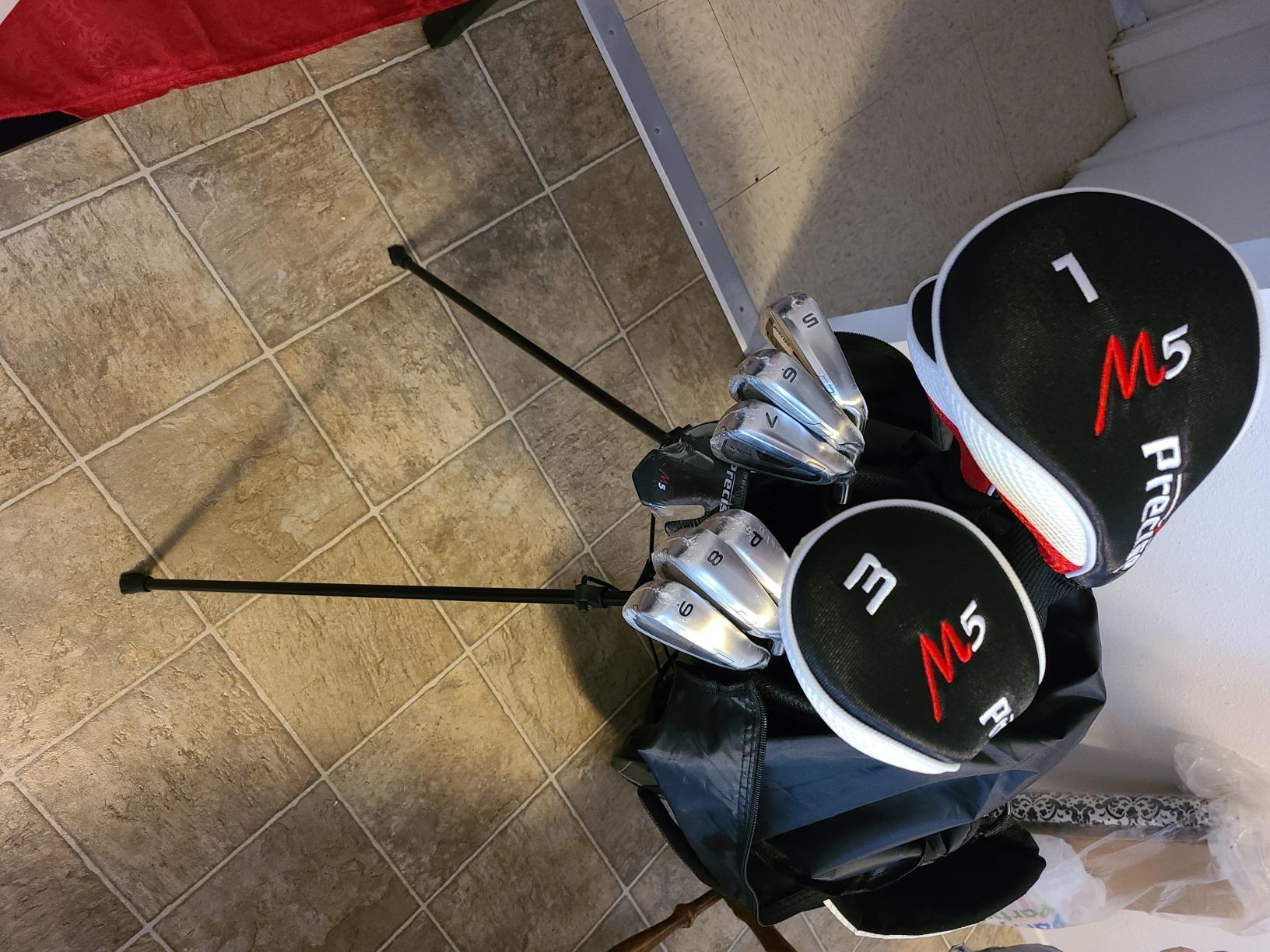 Precise M5 - Men's Complete Golf Club Set | 14-Piece, 460cc Titanium Driver, Fairway Wood & Hybrid, Irons Through Wedge, Putter, Stand Bag, Left/Right customer photo 2